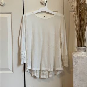 long sleeve cream white shirt